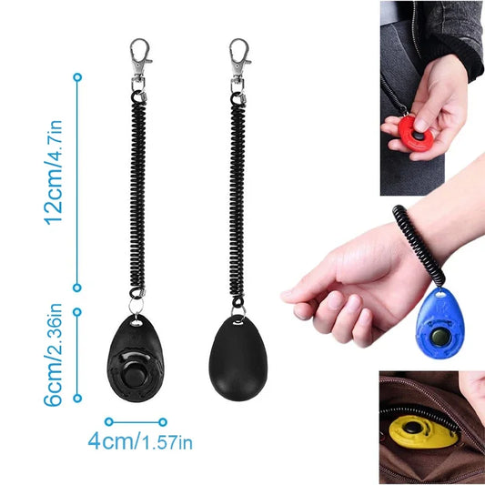 Hundetraining-Clicker, für Haustiere, Katze, Hund, Trainer, Verwendung für Katze, Welpe, Vögel, Pferde, Hilfe, verstellbare Handschlaufe, Klang, Schlüsselanhänger