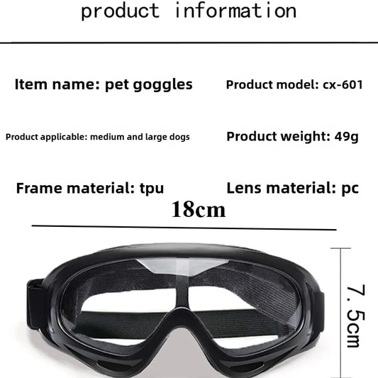 Lunettes de soleil réglables pour animaux de compagnie, Anti-UV, Protection des yeux, noires, largement utilisées, fournitures pour chiens de compagnie