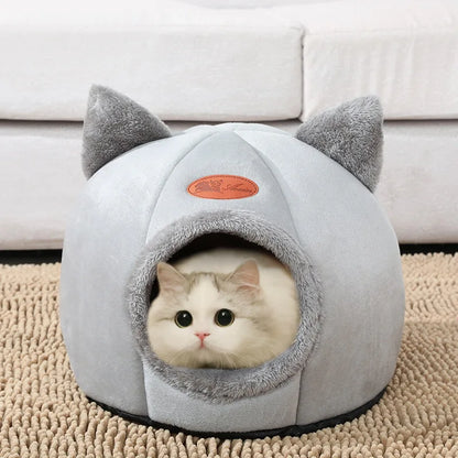 Neuer tiefer Schlafkomfort im Winter Katzenbett Eismatte Korb kleiner Hund Haus Haustierprodukte bequemes Zelt Höhle drinnen Cama Gato