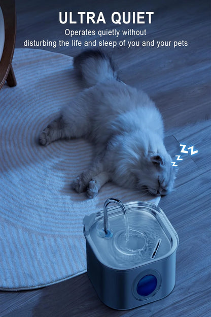 Automatischer Wasserspender aus Edelstahl für Haustiere, 3,2 l, Katzenbrunnen, intelligenter Hundetränke, visuelles Fenster, Trinknapf, Haustierzubehör