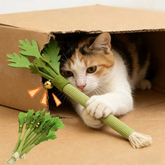 Katzenspielzeug zum Kauen, Katzenminze-Spielzeug zur Zahnreinigung, interaktive Katzen-Kaustäbchen, Katzenminze-Kauspielzeug, Beißspielzeug mit Quietscher für Katzen