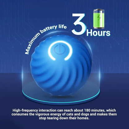 Automatic Rolling Bouncing Ball for Dogs, Smart Moving Chew Toy, USB, AIN