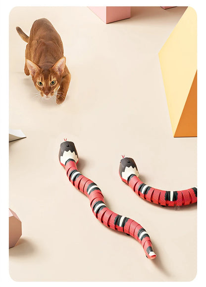 Automatisches Katzenspielzeug, intelligentes interaktives Sensorspielzeug, Schlange, USB-Ladefunktion, Katzenzubehör, Haustierspiel