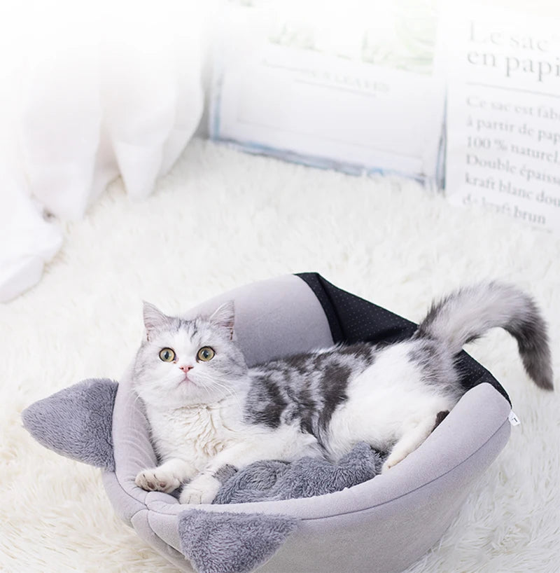 Neuer tiefer Schlafkomfort im Winter Katzenbett Eismatte Korb kleiner Hund Haus Haustierprodukte bequemes Zelt Höhle drinnen Cama Gato