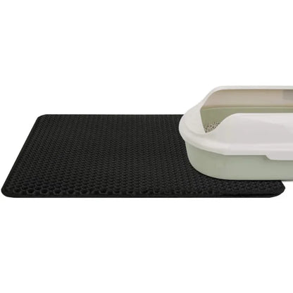 Katzenstreumatte mit Geschenk, doppellagig, wasserdicht, für Katzentoilette, rutschfest, Streufänger, waschbar, sauberer Katzenbettteppich, Produkte