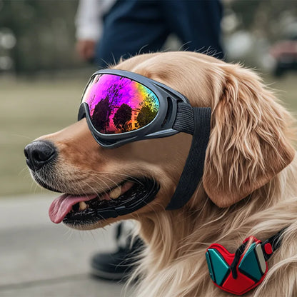 Verstellbare Sonnenbrille für Haustiere, UV-Schutz, Augenschutz, schwarz, vielseitig einsetzbar, Zubehör für Haustierhunde