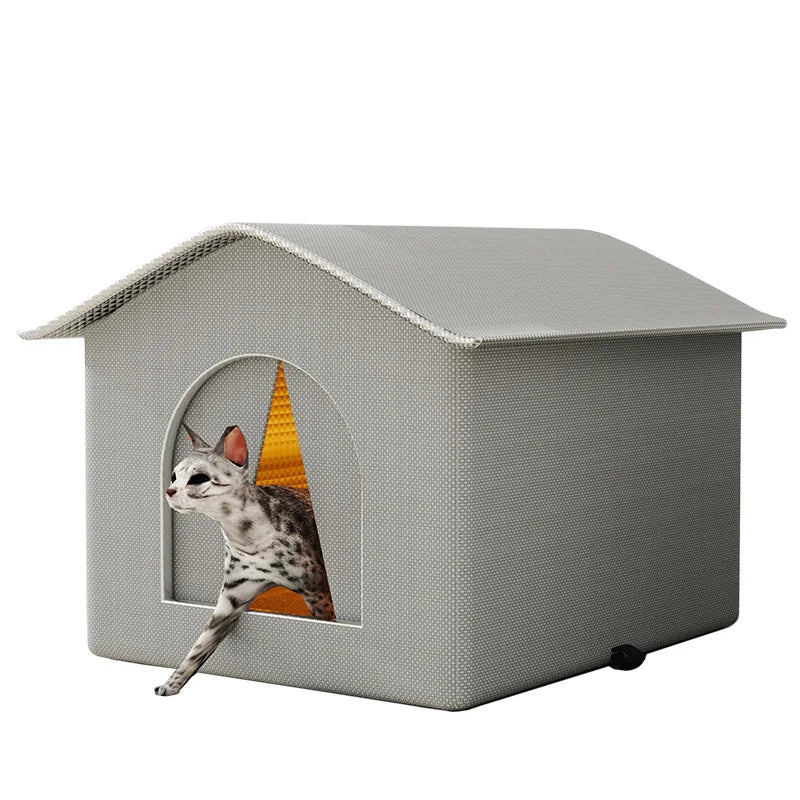 Stray Cat Hundehütte Wasserdicht Outdoor Winter Warme Haustierhöhle Schlafbetten Faltbares waschbares Haus für kleine Hunde Welpenbedarf