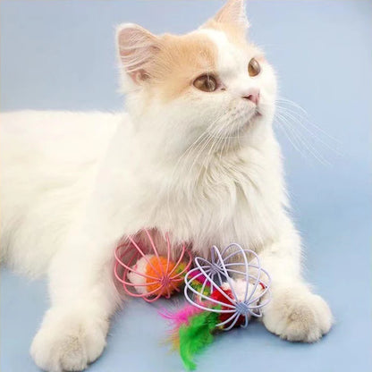 Warmes Käfig Ratte glücklich Katze Plüschtier Simulation Farbe Maus Spaß Katze Ball Lustige Katze Lustige Haustierbedarf