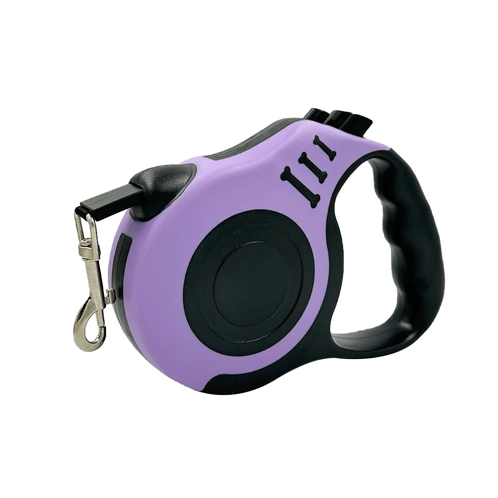 Hundeleine 3m 5m für kleine Hunde, Katzen, automatisch einziehbare, robuste Nylonleine für Welpen, Reisen, Outdoor, Spaziergänge, Wanderungen, Zugseil