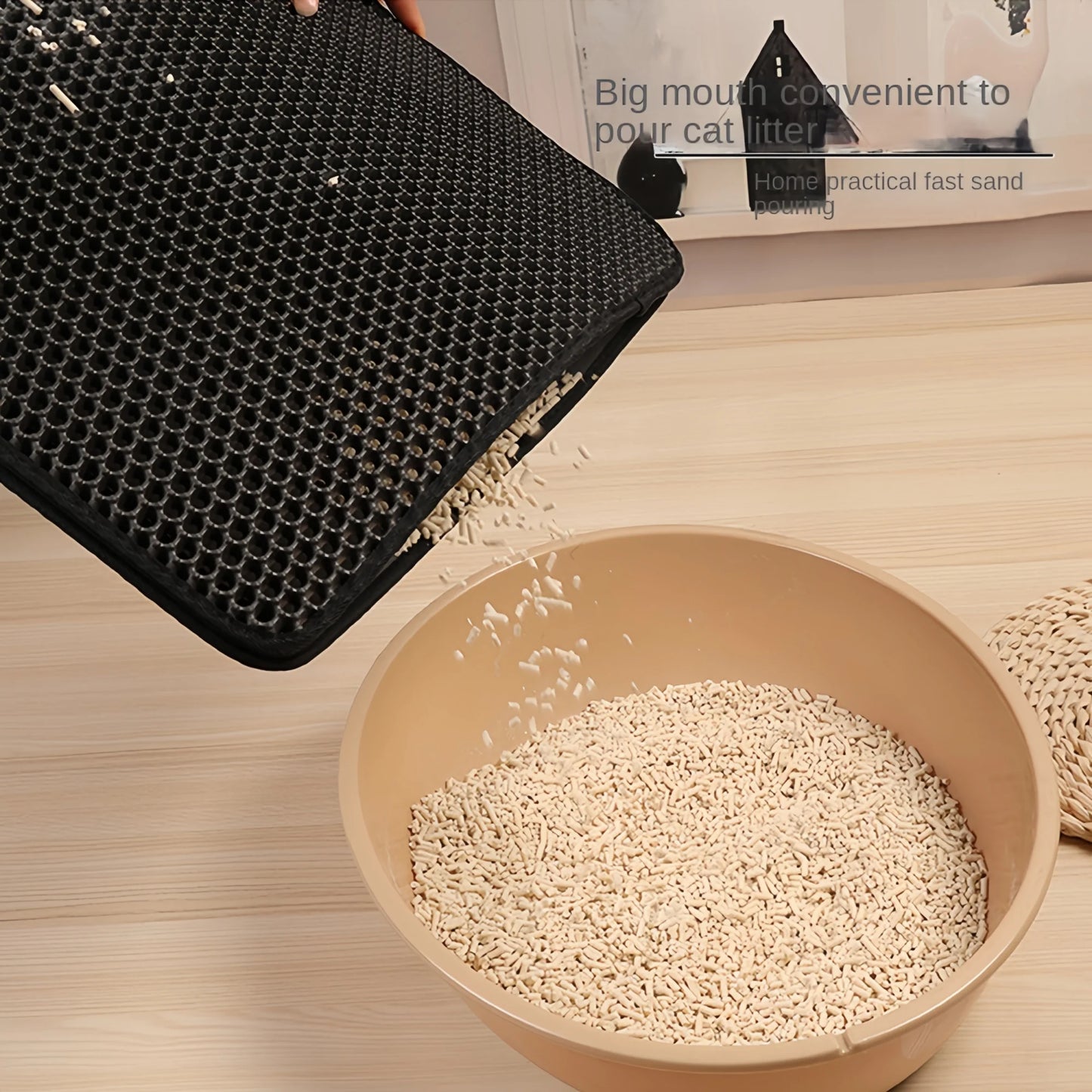 Doppelschichtiger wasserdichter Polymer-Brenner für Katzentoiletten, große Größe, Haustiertoilette
