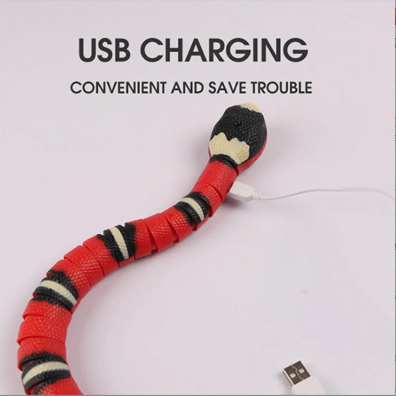 Automatisches Katzenspielzeug, intelligentes interaktives Sensorspielzeug, Schlange, USB-Ladefunktion, Katzenzubehör, Haustierspiel