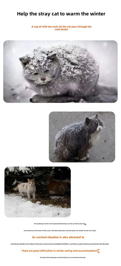 Stray Cat Hundehütte Wasserdicht Outdoor Winter Warme Haustierhöhle Schlafbetten Faltbares waschbares Haus für kleine Hunde Welpenbedarf