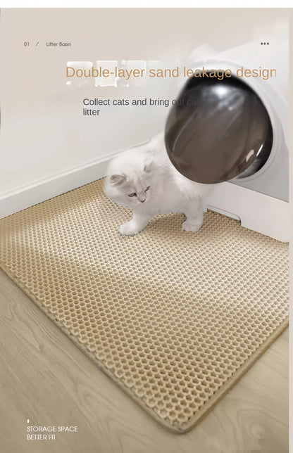 Katzentoilette-Matte, wasserdicht, doppellagig, Haustier-Katzenklo, Haustier-Toilette, rutschfest, Sand, waschbar, Haustier-Reinigung