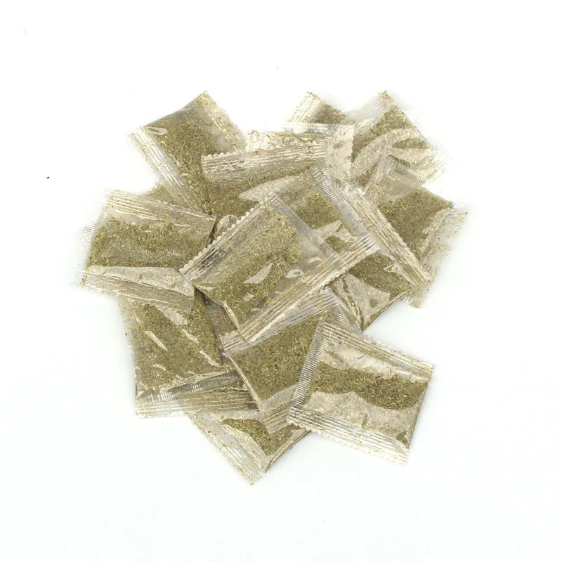 Katzenminze-Beutel, 10 Stück, gehacktes Blattpulver für Katzen, natürliches Nepeta Cataria-Spielzeug, Katzenminzepulver