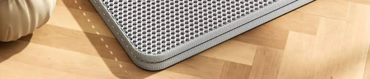 Extragroße Katzenstreumatte, robust, wasserdicht, 2-lagig, rutschfest, waschbar, Bodenschutz für Haustiere, Katzentoilette, Sandstopper