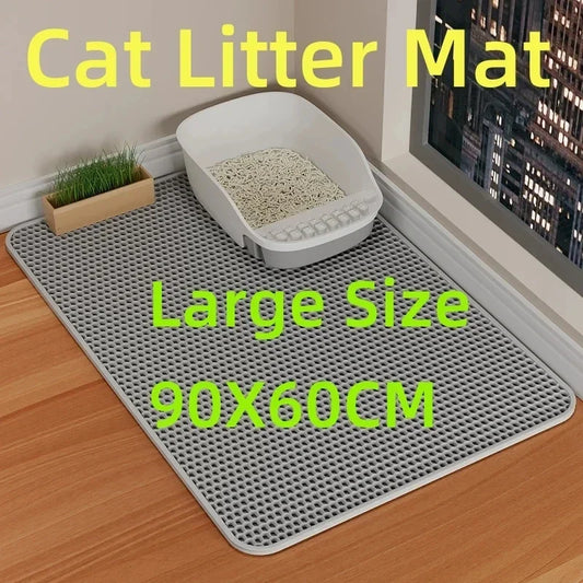 Katzentoilette-Matte, wasserdicht, doppellagig, Haustier-Katzenklo, Haustier-Toilette, rutschfest, Sand, waschbar, Haustier-Reinigung