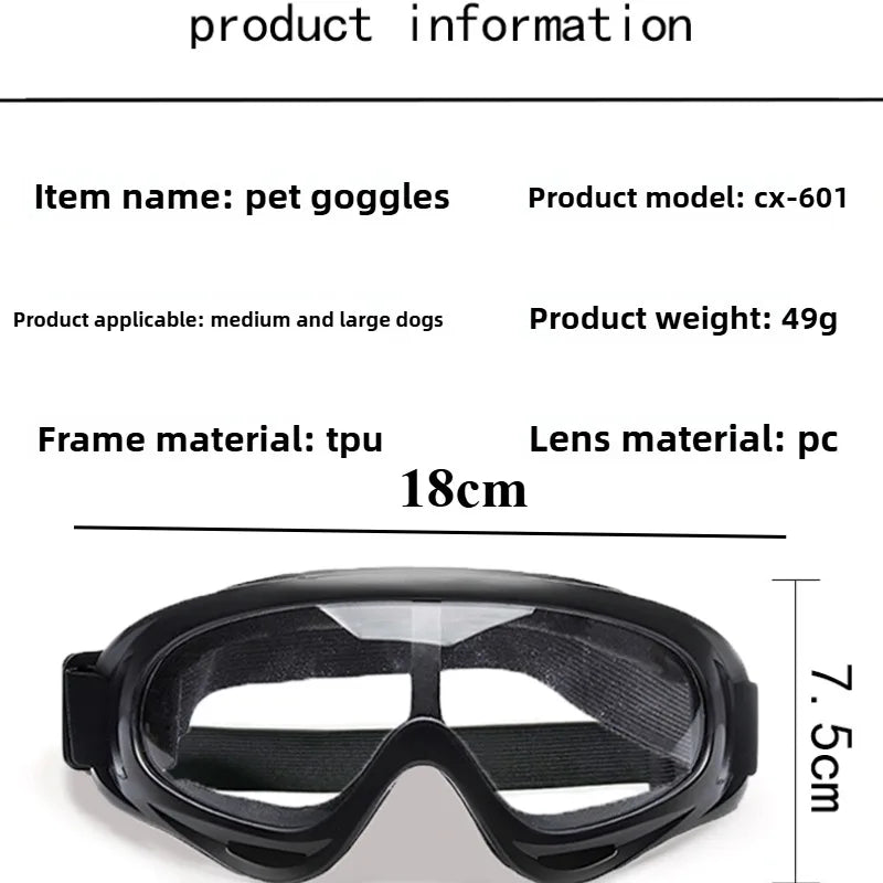 Verstellbare Sonnenbrille für Haustiere, UV-Schutz, Augenschutz, schwarz, vielseitig einsetzbar, Zubehör für Haustierhunde