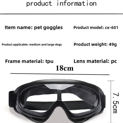 Verstellbare Sonnenbrille für Haustiere, UV-Schutz, Augenschutz, schwarz, vielseitig einsetzbar, Zubehör für Haustierhunde