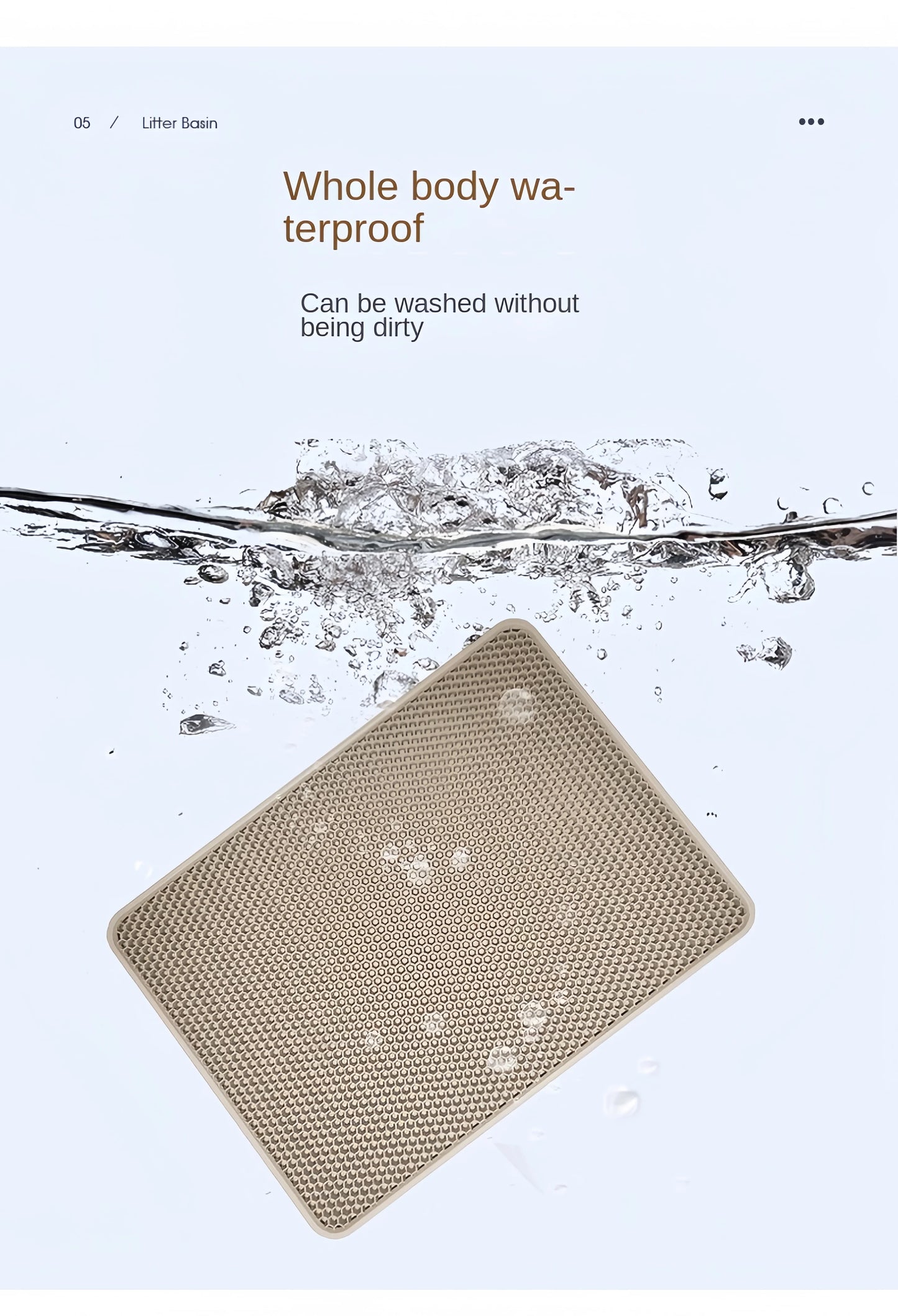 Doppelschichtiger wasserdichter Polymer-Brenner für Katzentoiletten, große Größe, Haustiertoilette