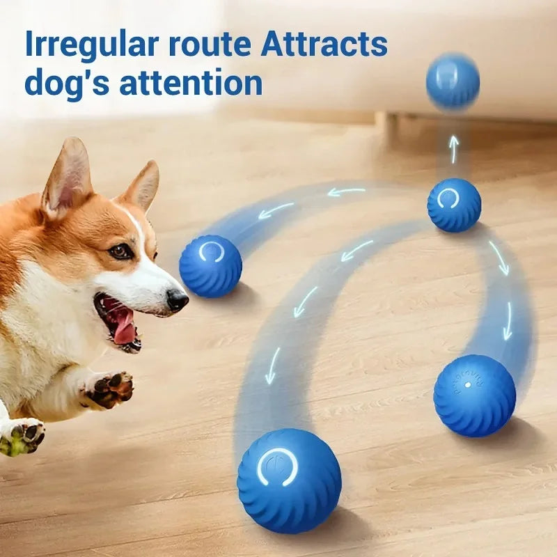 Automatic Rolling Bouncing Ball for Dogs, Smart Moving Chew Toy, USB, AIN