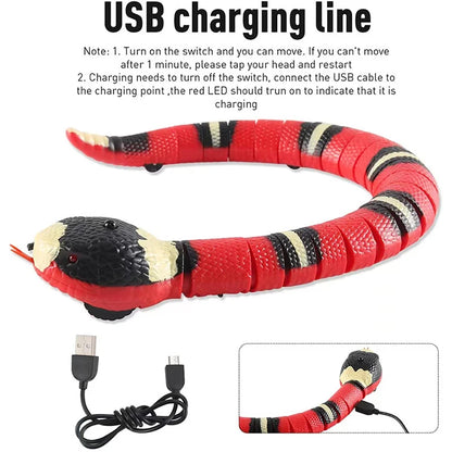 Automatisches Katzenspielzeug, intelligentes interaktives Sensorspielzeug, Schlange, USB-Ladefunktion, Katzenzubehör, Haustierspiel