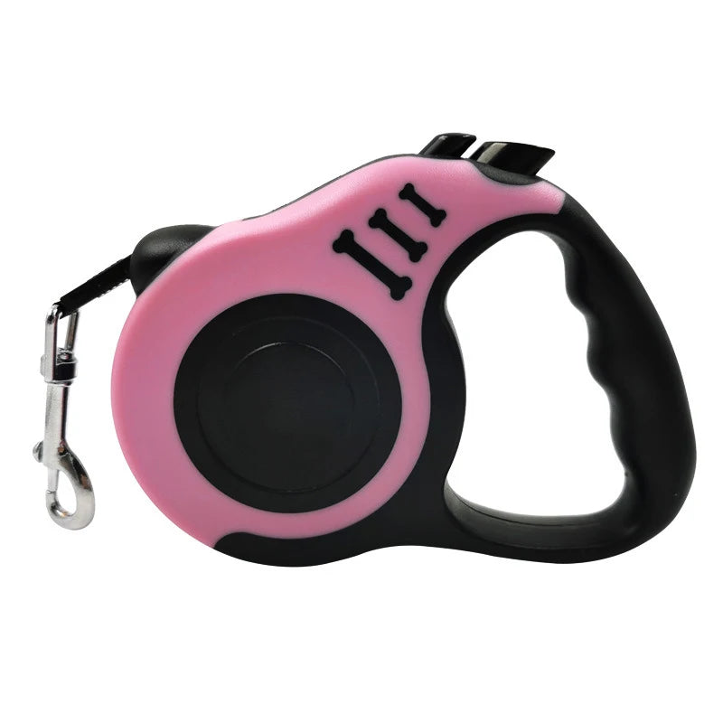 Hundeleine 3m 5m für kleine Hunde, Katzen, automatisch einziehbare, robuste Nylonleine für Welpen, Reisen, Outdoor, Spaziergänge, Wanderungen, Zugseil