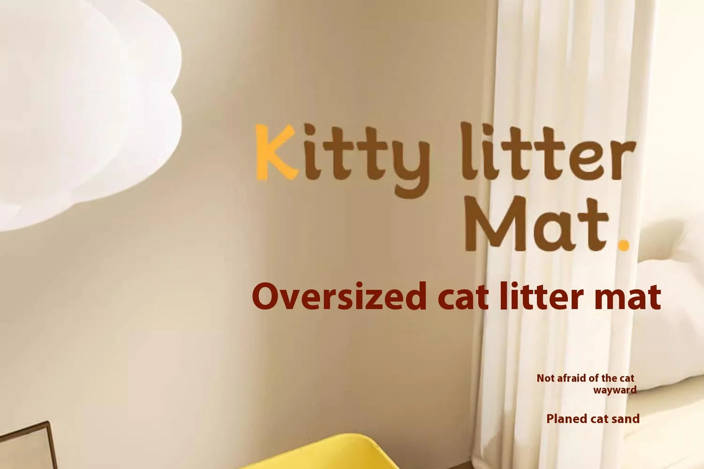 Extragroße Katzenstreumatte, robust, wasserdicht, 2-lagig, rutschfest, waschbar, Bodenschutz für Haustiere, Katzentoilette, Sandstopper