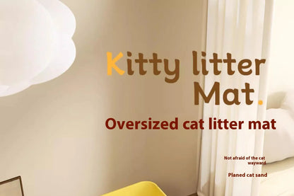Extragroße Katzenstreumatte, robust, wasserdicht, 2-lagig, rutschfest, waschbar, Bodenschutz für Haustiere, Katzentoilette, Sandstopper