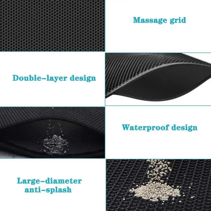 Katzentoilette-Matte, wasserdicht, doppellagig, Haustier-Katzenklo, Haustier-Toilette, rutschfest, Sand, waschbar, Haustier-Reinigung