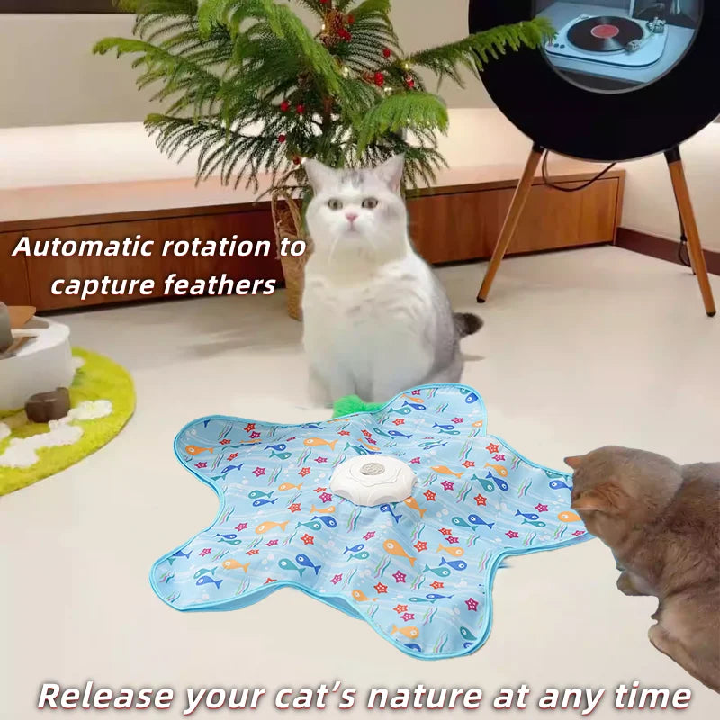Elektrisches Katzenspielzeug, drehbar, selbstanregend und gegen Langeweile, automatischer Smart-Katzenstock, lustiger Sport, Verbrauch