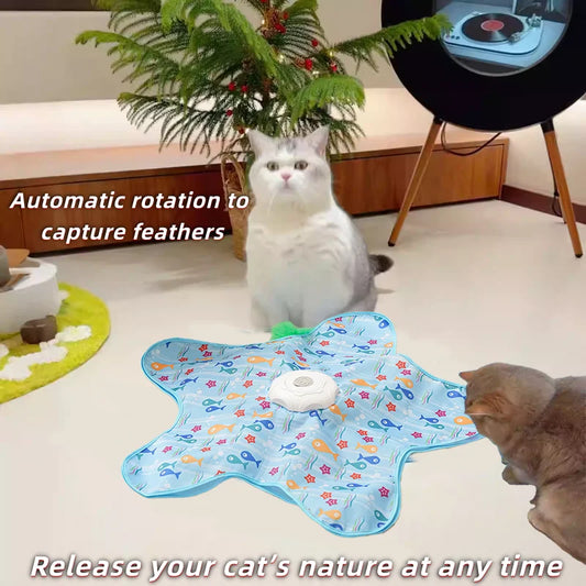 Elektrisches Katzenspielzeug, drehbar, selbstanregend und gegen Langeweile, automatischer Smart-Katzenstock, lustiger Sport, Verbrauch
