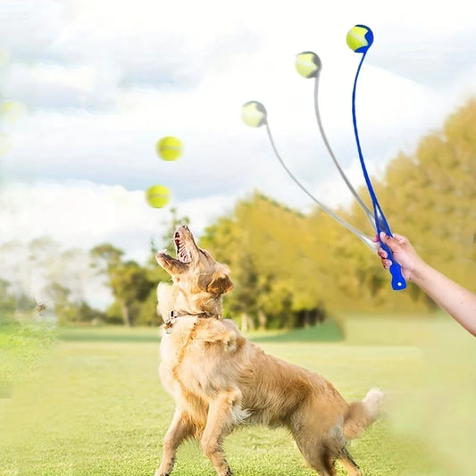 Bâton lanceur de balle de Tennis pour animaux de compagnie-jouet interactif d'entraînement pour chien en plein air, lanceur de balle Durable pour l'exercice canin et l'entraînement de jeu