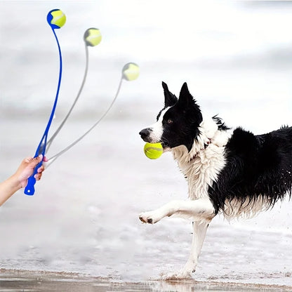 Tennisball-Wurfstock für Haustiere – Interaktives Outdoor-Hundetrainingsspielzeug, langlebiger Ballwerfer für Hundesport und Spieltraining