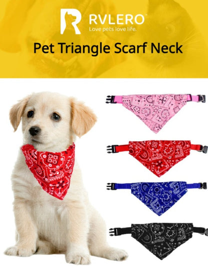 Dreieckiges Haustiertuch, Speicheltuch für Hunde und Katzen, bedrucktes Hundehalsband, verstellbarer Riemen, Kätzchen, Welpenhalstuch, Haustierbedarf