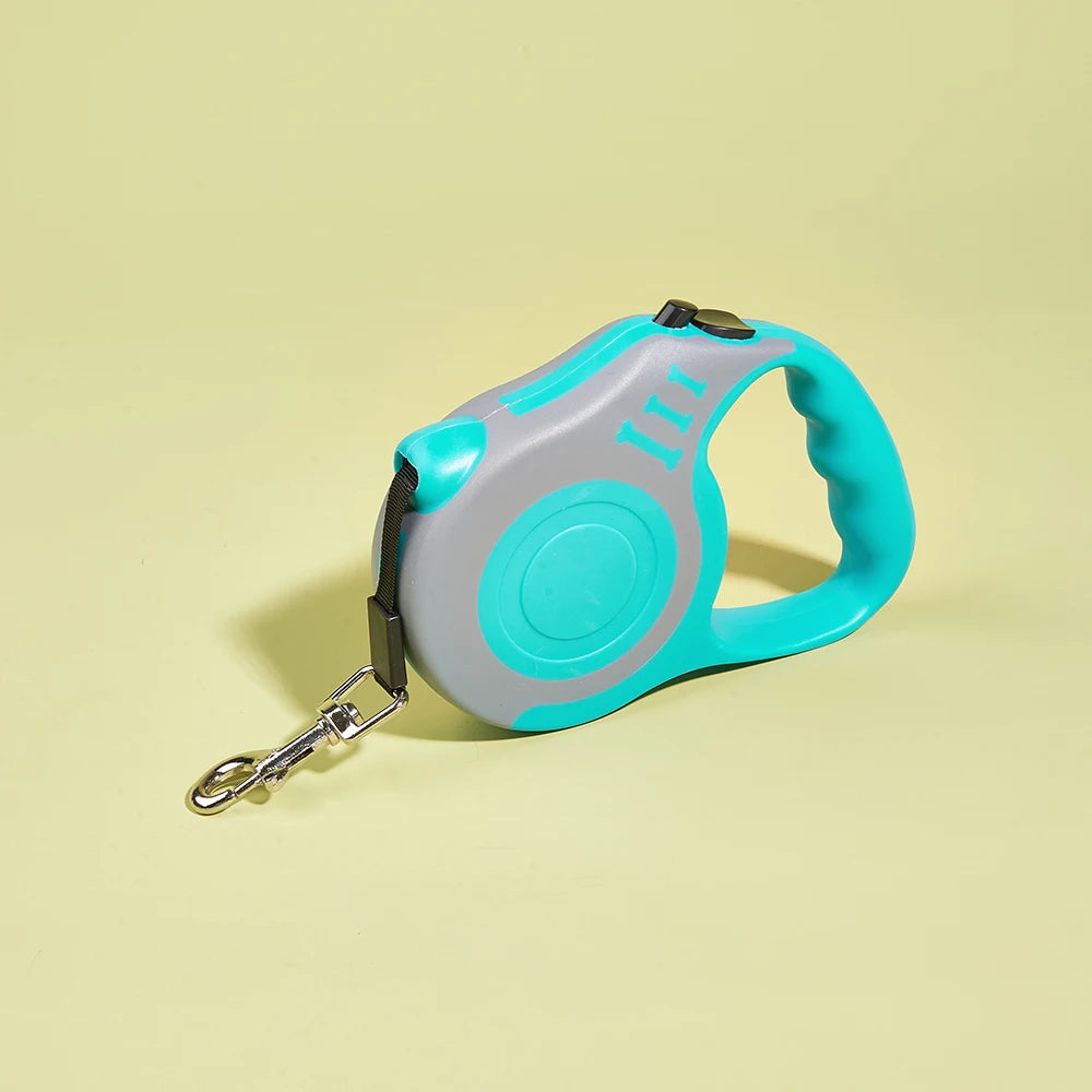 Hundeleine 3m 5m für kleine Hunde, Katzen, automatisch einziehbare, robuste Nylonleine für Welpen, Reisen, Outdoor, Spaziergänge, Wanderungen, Zugseil