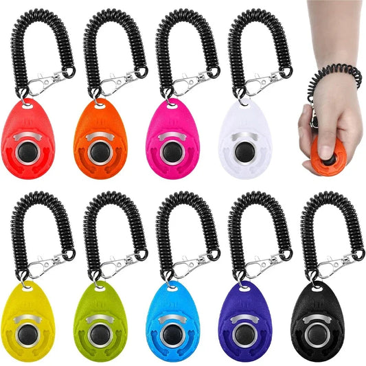 Hundetraining-Clicker, für Haustiere, Katze, Hund, Trainer, Verwendung für Katze, Welpe, Vögel, Pferde, Hilfe, verstellbare Handschlaufe, Klang, Schlüsselanhänger