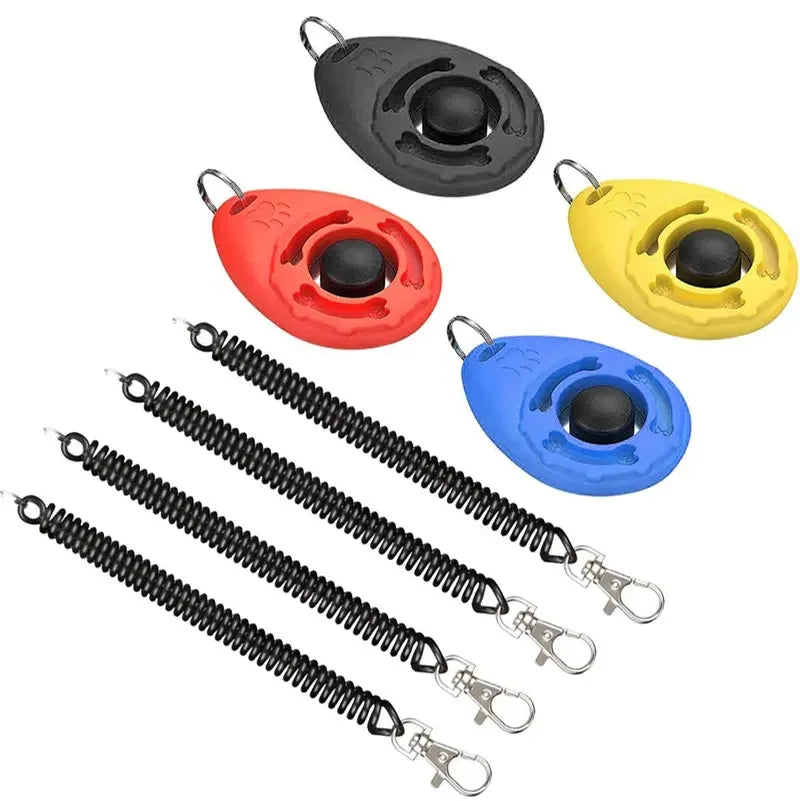 Hundetraining-Clicker, für Haustiere, Katze, Hund, Trainer, Verwendung für Katze, Welpe, Vögel, Pferde, Hilfe, verstellbare Handschlaufe, Klang, Schlüsselanhänger