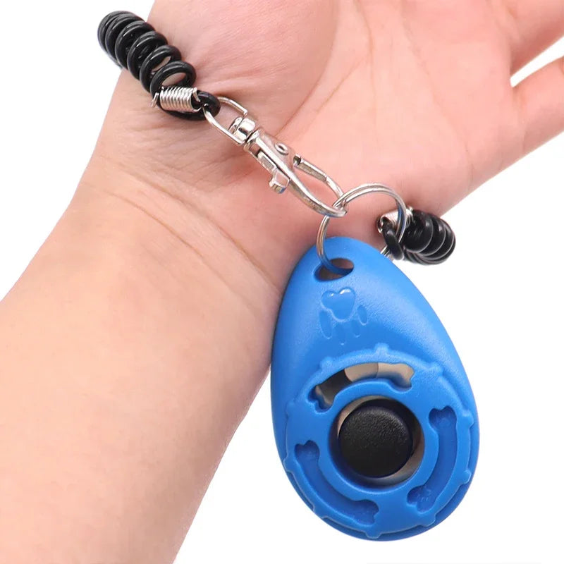 Hundetraining-Clicker, für Haustiere, Katze, Hund, Trainer, Verwendung für Katze, Welpe, Vögel, Pferde, Hilfe, verstellbare Handschlaufe, Klang, Schlüsselanhänger