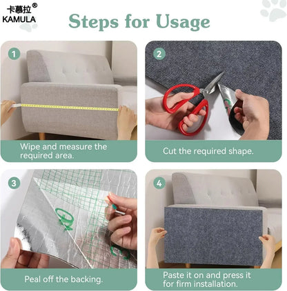Selbstklebende Katzenkratzmatte, Katzenkratzpad, Eckwand, DIY, Möbelschutz