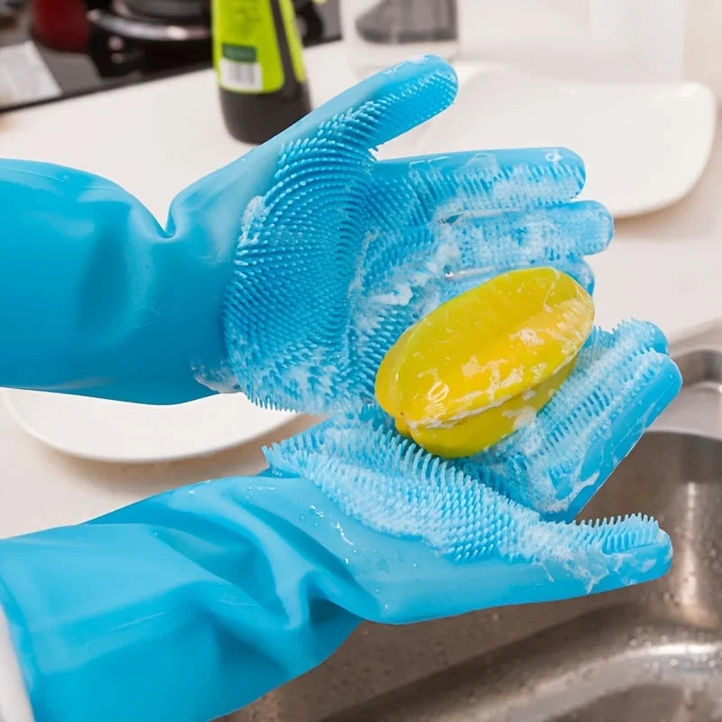 Haustierpflegehandschuhe, Hunde- und Katzenshampoo, magischer Silikonschwamm zum Geschirrspülen, Haarentfernung