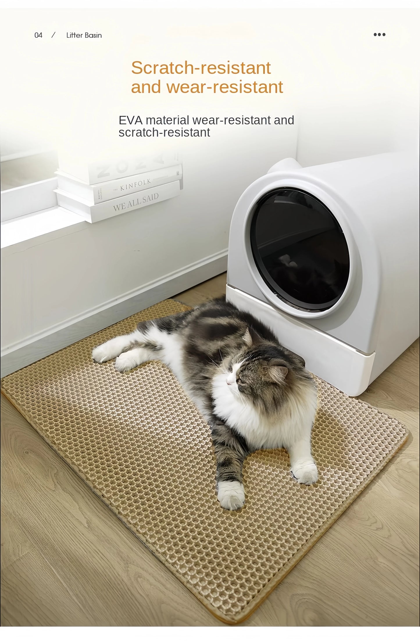 Doppelschichtiger wasserdichter Polymer-Brenner für Katzentoiletten, große Größe, Haustiertoilette