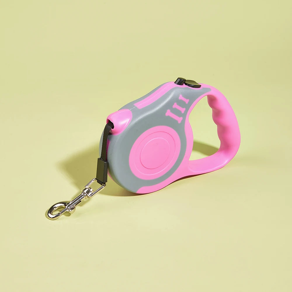 Hundeleine 3m 5m für kleine Hunde, Katzen, automatisch einziehbare, robuste Nylonleine für Welpen, Reisen, Outdoor, Spaziergänge, Wanderungen, Zugseil