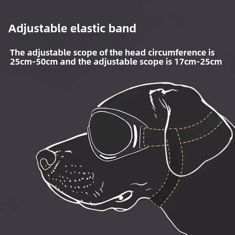 Verstellbare Sonnenbrille für Haustiere, UV-Schutz, Augenschutz, schwarz, vielseitig einsetzbar, Zubehör für Haustierhunde